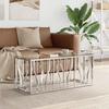 VidaXL Coffee Table 110x45x45 Cm Stainless Steel and Glass 350049