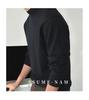 Herrenschwarzer Rollkragenpullover im Hongkong-Stil, Slim Fit, einfarbig, warme Strickware für Herbst/Winter