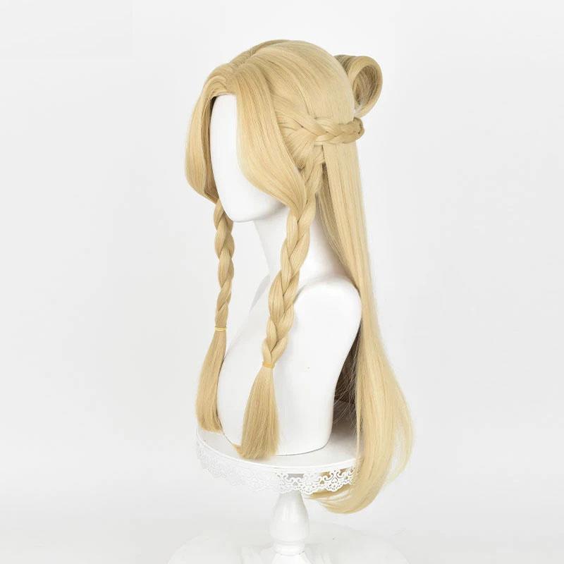 Marcille Donato Cosplay Wig Anime Blonde Golden Long Pre Braided Heat Resistant Synthetic Hair Party Wigs + Wig Cap