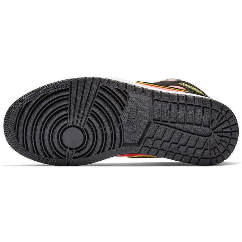Jordan 1 Mid Black Hot Punch Women's Jordan BQ6472-006