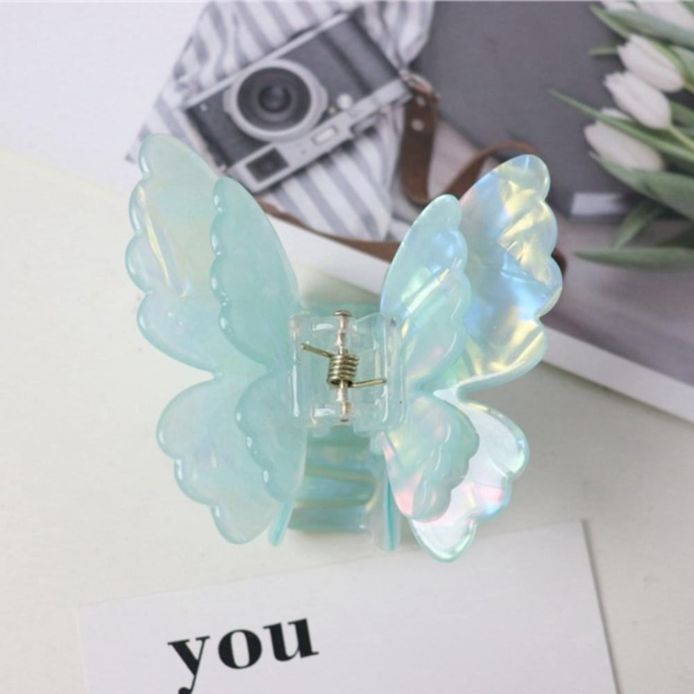 Small Size Butterfly Hair Clip Acetate Shark Clip Sweet Style Fairy Hair Gripper  Women & Girls