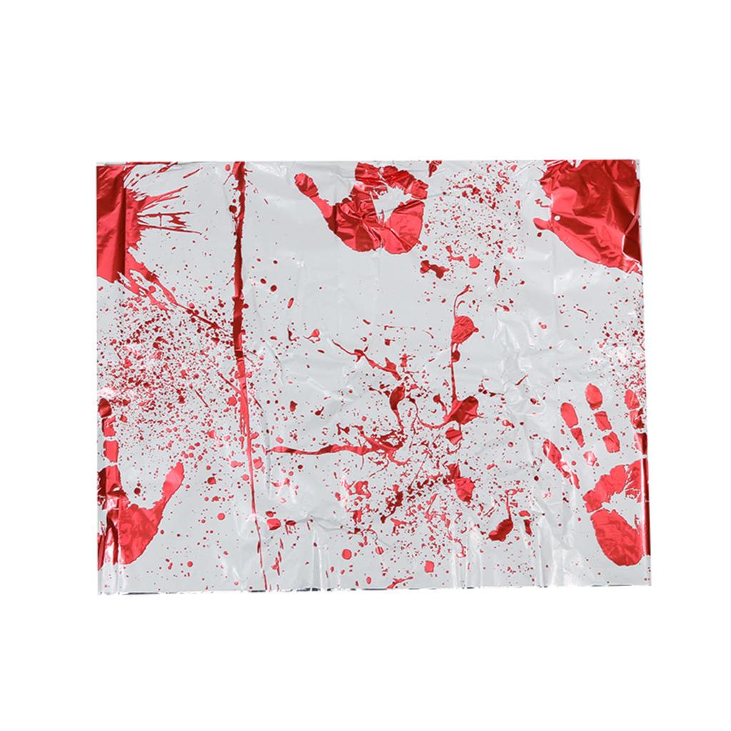 Halloween Dekorationen Horror-Themen PEVA Ölbeständige Tischdecke für Tischhintergrund Kaminabdeckung Heimpartys Deko Requisite