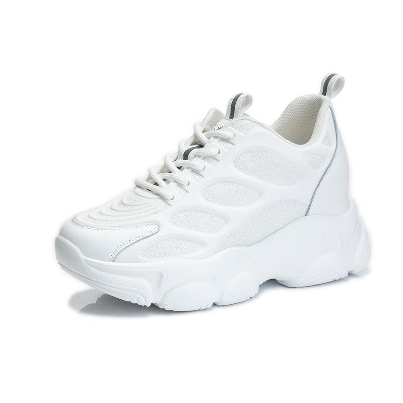 Înălțare interioară 7CM pantofi de tată pantofi de damă primăvară 2025 noi sport înălțare pantofi sport casual piele alergare pantofi de damă