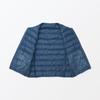 MUJI Lightweight Down Collarless Vest AD0U7A4A Smoky Size L Men's (Anti-Static Lining) Blue,