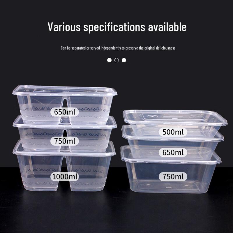 Disposable Rectangular Lunch Boxes with Lids
