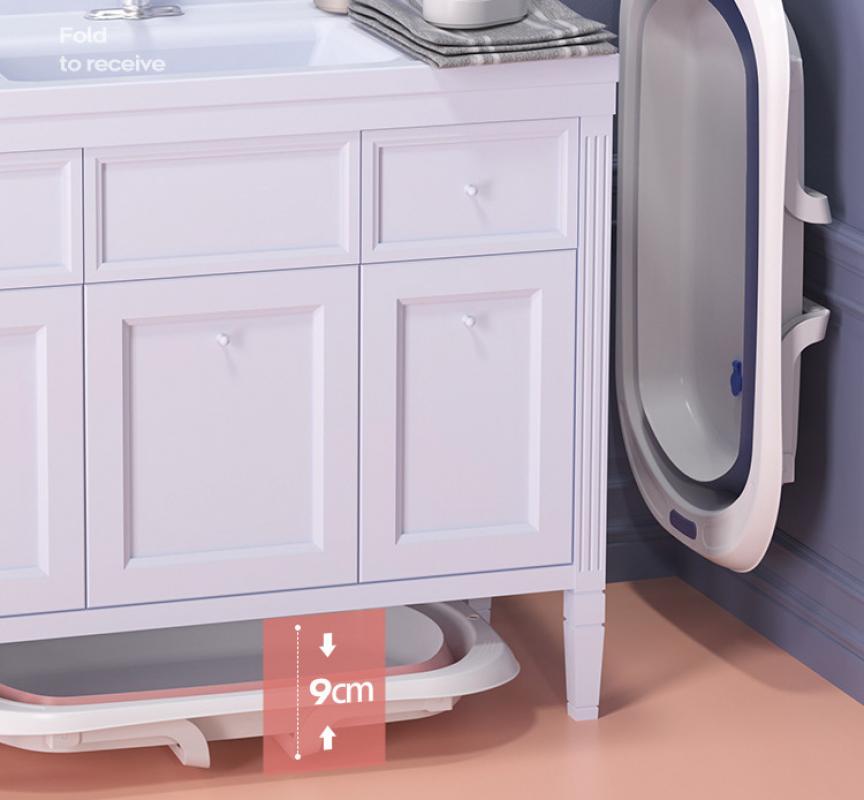 Foldable Children's Bathtub Multifunctional Children's Bathtub Portable Travel Children's Bathtub With Pad Anti-slip Pad