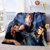 French legendary rock singer and actor Johnny Hallyday blanket soft home furnishing nap decoration four seasons warm Sherpa blanket U17