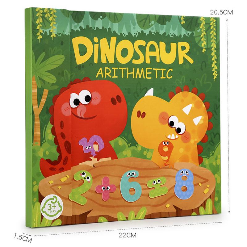 Children's Montessori Games Magnetic Dinosaur Arithmetic Book Math Addition Subtraction Decomposition Math Toys Educational Toys