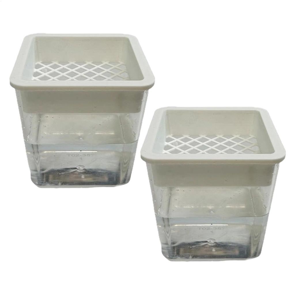 Hydroponic Flower Pot Automatic Water-Absorbing Flowerpot Transparent Double Layer Plastic Self Watering Planter Lazy Flower Pot