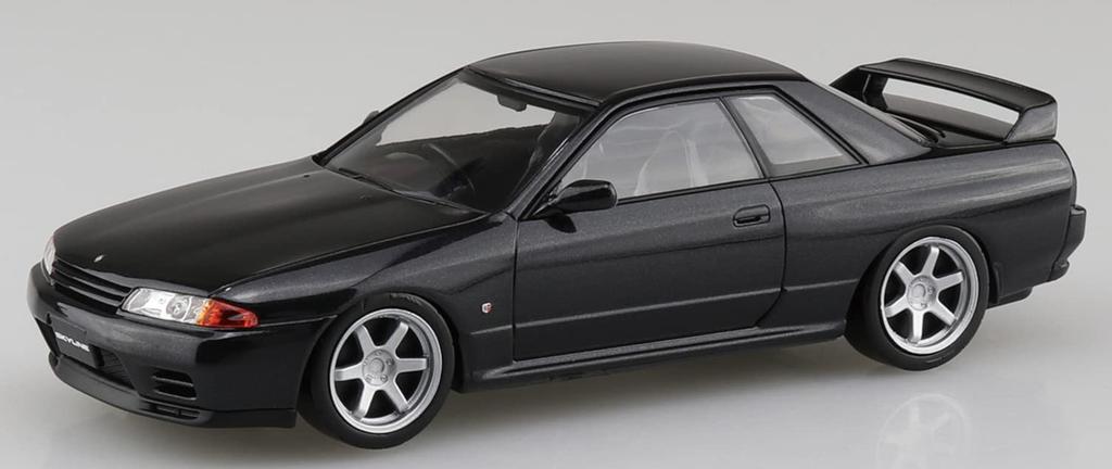 Aoshima Bunka Kyozai The Snap Kit Series Nissan R32 Skyline Custom Wheels Pearl Plastic Model Kit Co., Ltd. (AOSHIMA) 1/32 GT-R (Black Metallic)