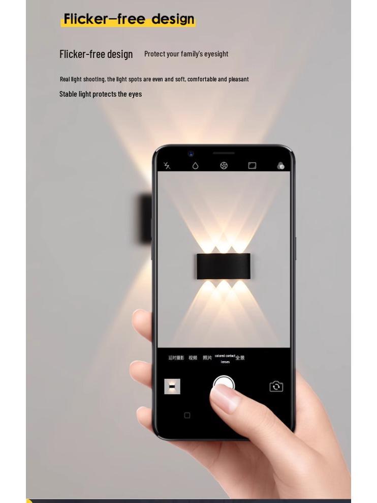 Ultra-Thin LED Waterproof Wall Light: Balcony, Hallway, Staircase, Corridor Spotlight with Colorful Single-Head Design for Bedside or KTV.