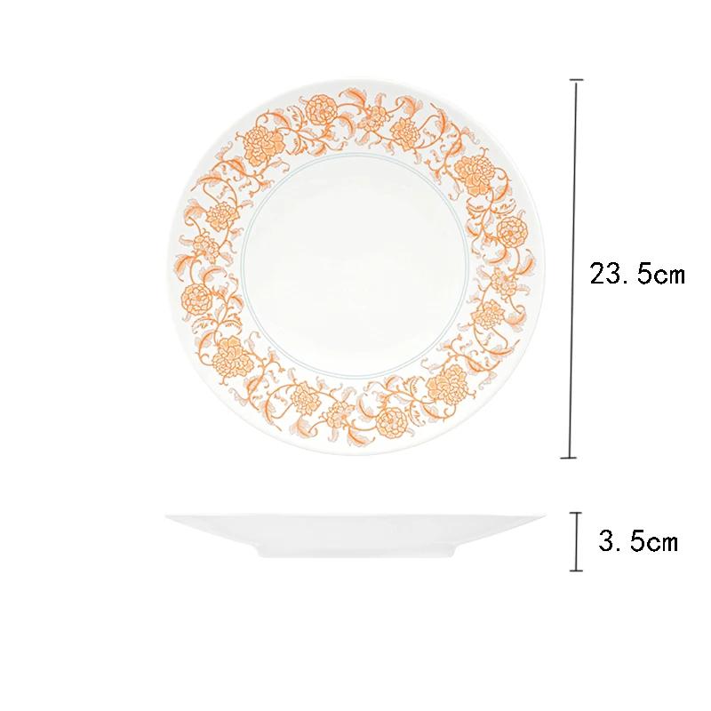 Keramikteller im Retro-Palaststil, kreativer runder Steak-Dessertteller, Luxushotel, exquisite Speiseteller, Haushaltsgeschirr
