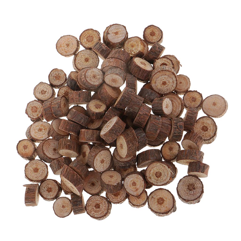 100Pcs Mini Natural Wood Slices Round for Crafts, Hanging Decorations, Ornaments