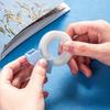 Set of 2 Invisible Tape Dispensers with Cutters - Ideal for Students, Offices, and Home Use - Pink and Blue Dispensers with Clear Tape