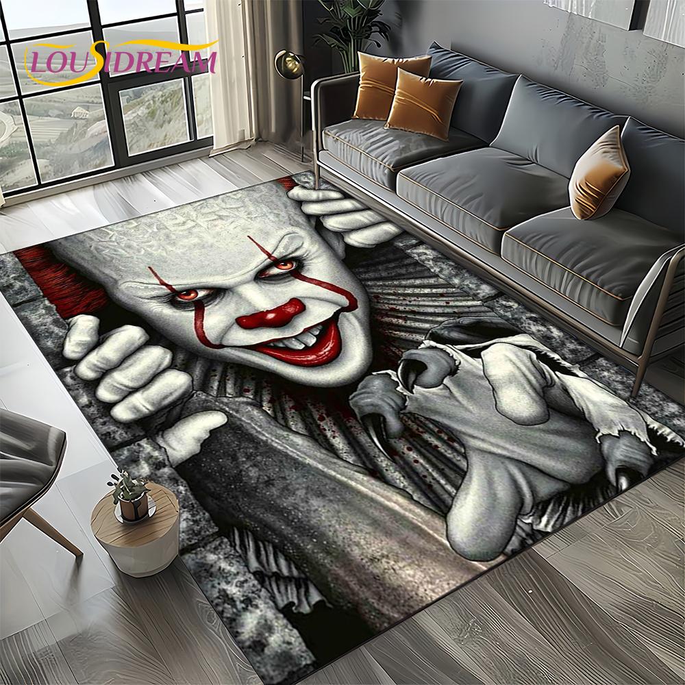 Hororový film Chucky Pennywise Halloween Postava Saw Koberec Kobereček pro Obývací pokoj Ložnici Domov Dekorace Pohovky, Protiskluzová Podložka na Podlahu