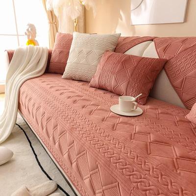 Modern Thicken Short Plush Sofa Covers Universal Non-Slip Sofa Cushion Armrest Sofa Towel Home Decoration Solid Color Slipcover