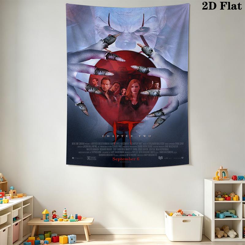 Horror Movie Characters Tapestry Tapestry Background Cloth Wallmounted Wall Covering Decoration Christmas Gift Homestay Soft Decoration Tapestry