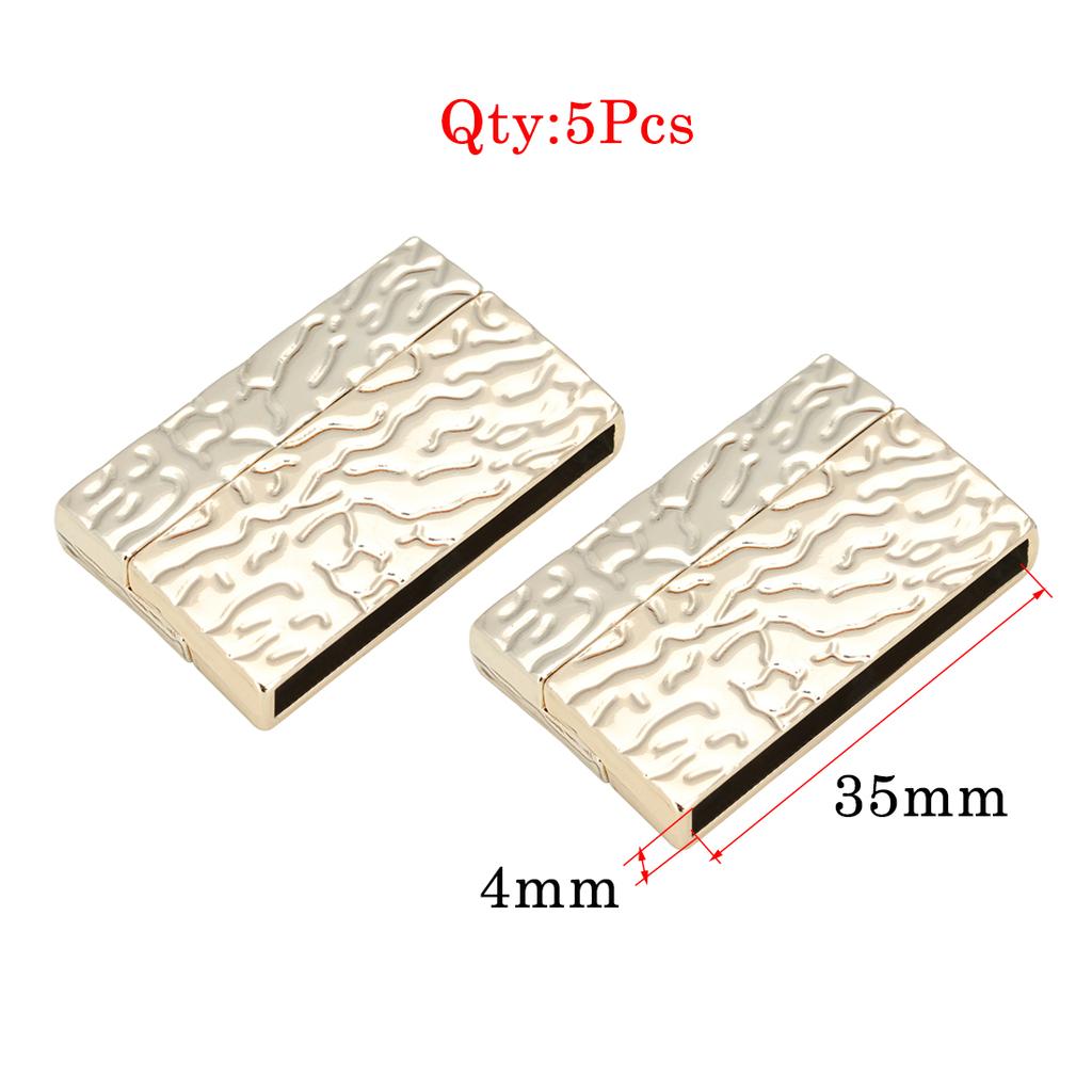 Jewelry Findings Leather Bracelet Clasp DIY Magnet Hook Rhodium Magnetic Clasp Flat Hole 15*3mm