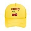 UnisexS Cherry Print Outdoor  Red  White Breathable  Casual Summer Hat with Adjustable Snapback S  Mesh Baseball Cap