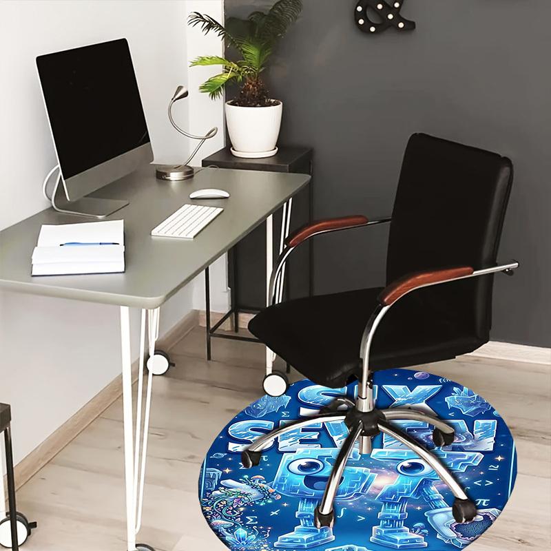 

1PC 67 Non-Slip Floor Round carpet, Office, family, bedroom, Large Area Rug Indoor Rugs, Durable Polyester-L0368 80cm by 80cm