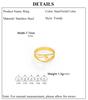 Cazador Minimalist Sea Wave Rings for Women Men Stainless Steel Finger Ring Jewelry Party Birthday Anniversary Gift Wholesale