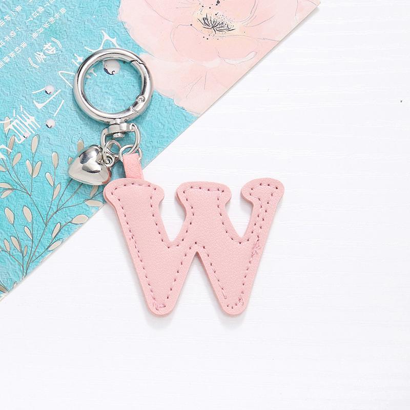 

A до Z искусственная кожа начальная буква брелок для женщин мультфильм конфетный цвет сумка кулон автомобильный брелок ювелирные изделия подарки друзьям W