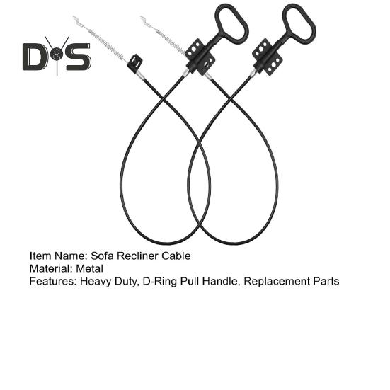 2 ks kabel k polohovací pohovce, odolný univerzální D-kroužek, pružinový drát, kovový uvolňovací kabel k polohovací pohovce, náhradní díly