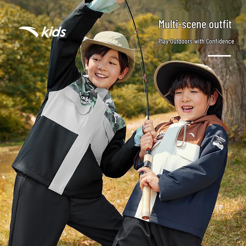Anta Kids Boys' Winter Fleece Lined Soft Shell Jacket