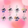 8pcs Triple Charms Keychain, SKZOO Animal+Member Cartoon+Idol Real Photo 3-in-1 Bag Pendant, Kpop STAY Fans Collectible Key Ring Gift