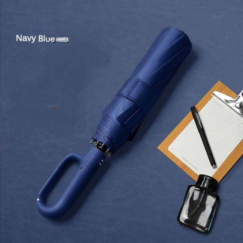 

Ветрозащитный зонт с кольцевой пряжкой, автоматический зонт двойного назначения, большой складной солнечный зонт, ветрозащитный солнцезащитный зонт, портативный зонт для солнцезащитного крема синий