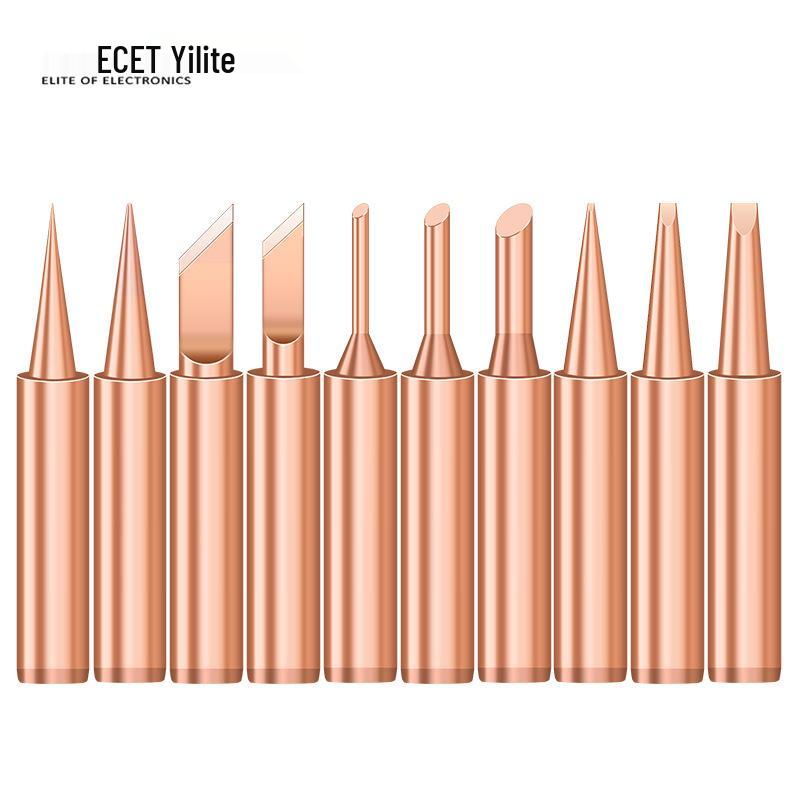 Nichtmagnetisches Reines Kupfer-Lötkolbenspitzen-Set für 936 Lötstation - Ideal zum Schweißen von Lautsprechern