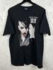 Marilyn Manson Gesicht Basic Schwarz Kurzarm Vtg WA0418 Unisex Shirt Baumwolle Oversize Große Größe