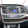 Carbon Fiber Stickers Car Center Console Panel Decorative Cover Trim Strips For Toyota Highlander Car Interior