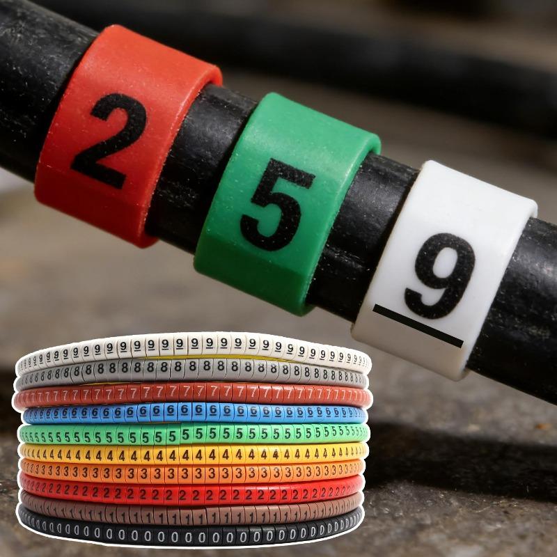 Wholesale Cable Marker Wire Label Mark Tubes Number Wire 0 To 9 for Cable Identification Label Factories Offices Home Supplies