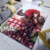 Japanese girl in Kimono Cherry Blossom Pattern Carpet for Living Room Bedroom Sofa Home Decor Non-slip Floor Mat Luxury Gift