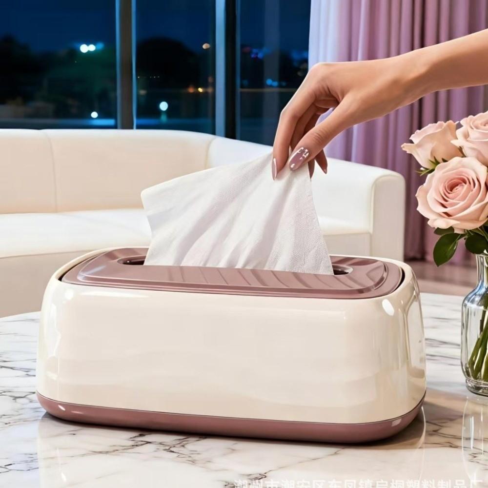 Plastic Tissue Box Holder Dust-proof Paper Towel Storage Box Modern Napkin Holder Dining Room