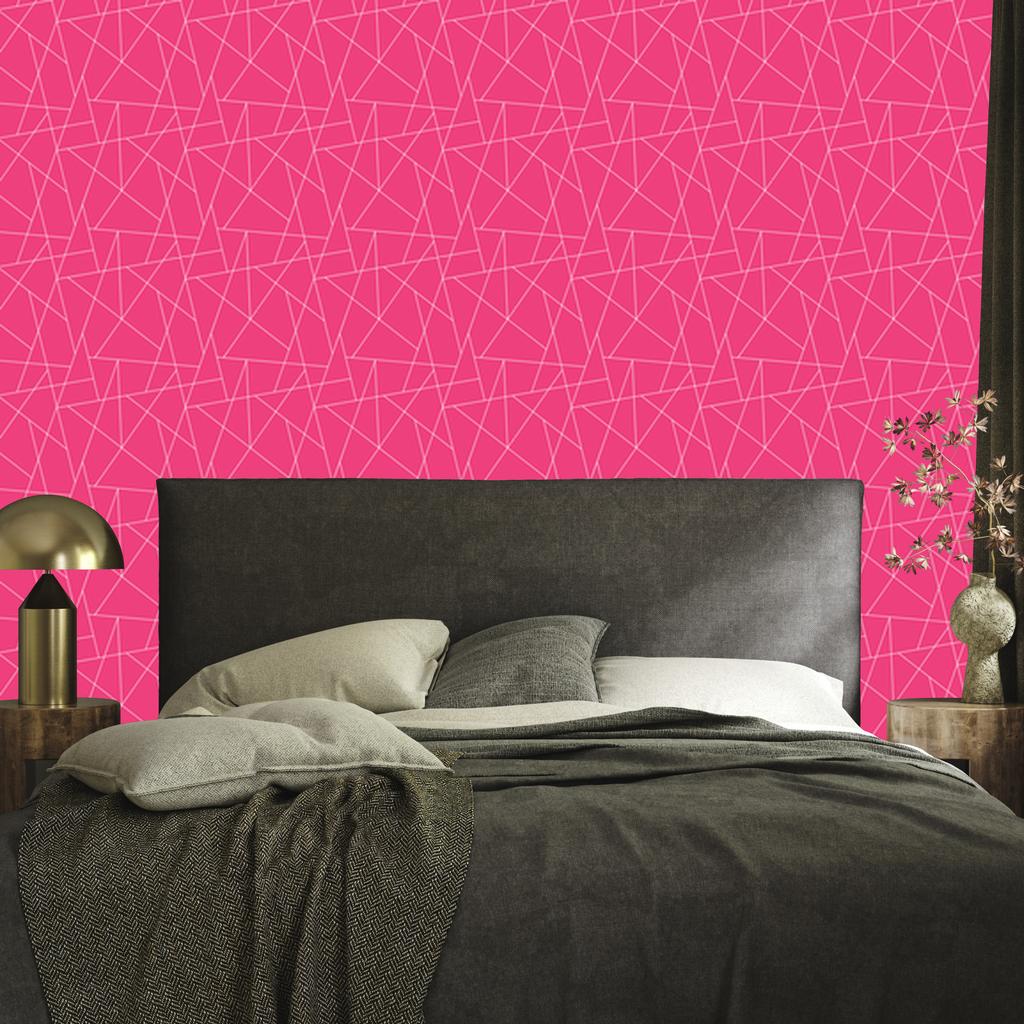 Wallpaper Geometric Pink Pattern, Subtle Detail 50x1000