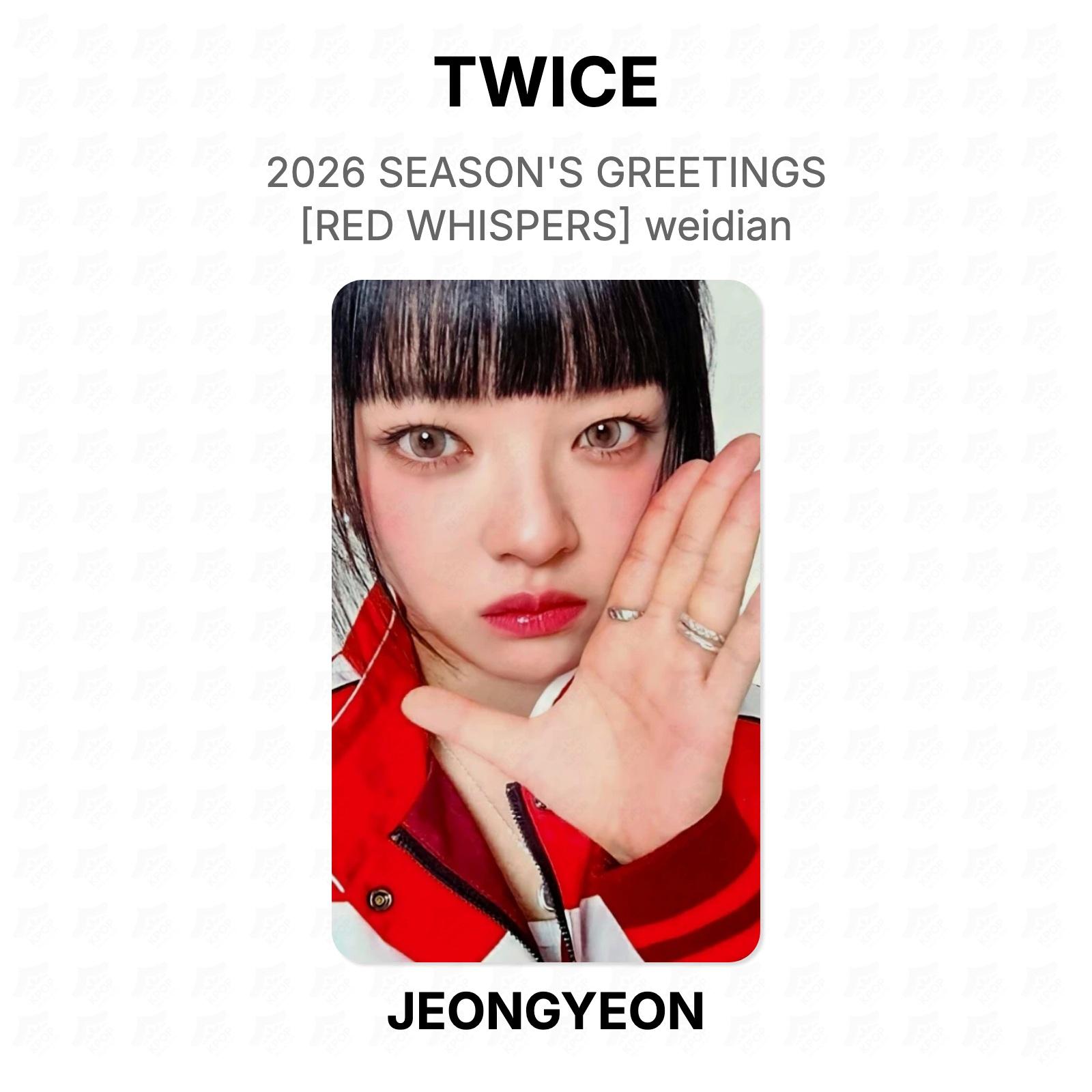 TWICE 2026 SEASON S GREETINGS [RED WHISPERS] weidian Official Photocard JEONGYEON