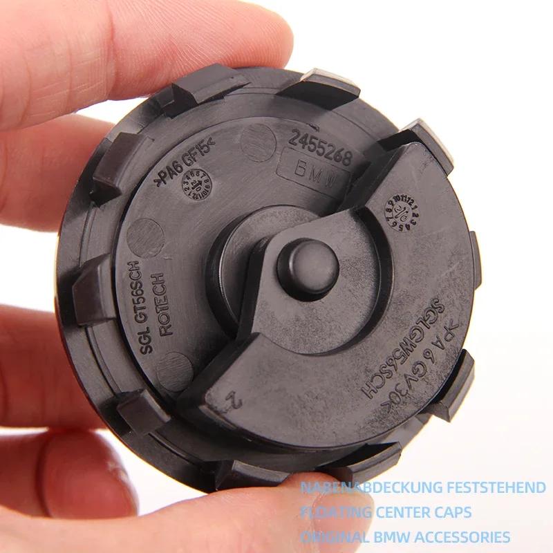 56/68mm BMW navkåpa magnetisk fjädring navcentrumkåpa 1 3 5 7-serien, 1x3x5x6 m2 m3 m4 m5 m6 bilhjulcentrumlogotyp.
