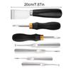 7Pcs Leather Skiver Beveler Tool Wood Handle Leather Cutting Trimmer Tool for Leather Wallet Belt Bag, Leather Working