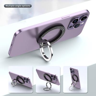Magnetic Ring Holder for MagSafe N52 Strong Magnets Phone Ring Holder with Double Shafts Magnetic Ring Buckle for IPhone 15/14/13/12 Pro Max