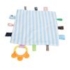 Babyetiketten Sicherheitsdecke Sensorische Beruhigungsdecke Bunte Etiketten Reine Baumwolle Weiche Bettdecke Sensorisches Spielzeug