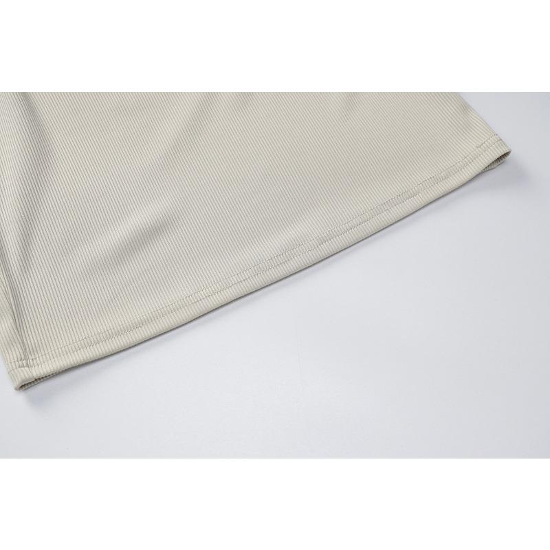 Kadın Çizgi Yaka Fitilli Uzun Dar Kesim Elbise