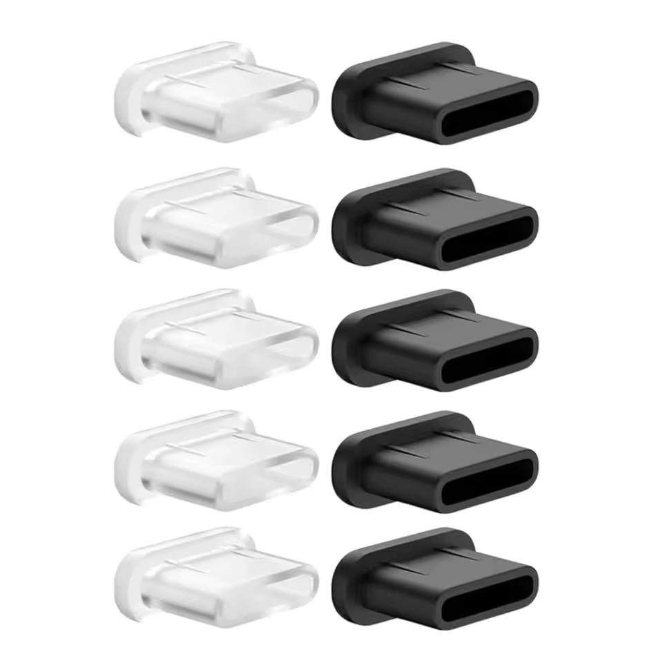 Silicone Dust Plugs Type C Charging Port Protector Stopper Cap Cover for iPhone 15 Pro Max 15 Plus Samsung Xiaomi Anti-Dust Plug