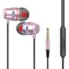 3.5mm Wired In-Ear Earphone Heavy Bass Stereo Volume Control Headphone with Mic
