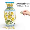 Artistic 3D Puzzle Vase Waterproof Flower Vase Jigsaw Home Decoration Vase  Housewarming Gift