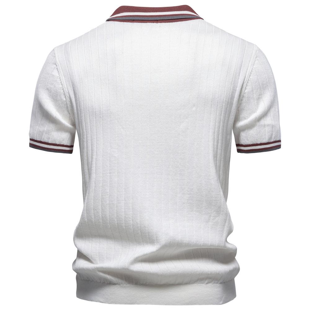 Ralph Lauren 2026 Summer New Men's Embroidery Casual Contrasting Polo Shirt Short Sleeved Men's Woolen Top