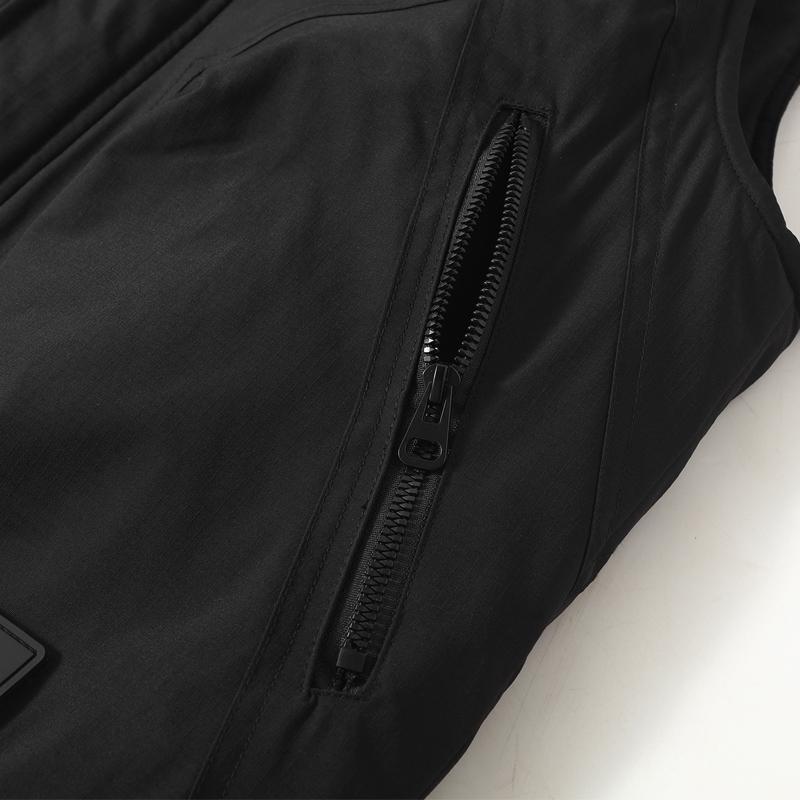 Nadměrné velikosti L-8XL Módní zimní pánské kabáty Vodotěsná teplá vesta Ležérní silné bundy bez rukávů s kapucí