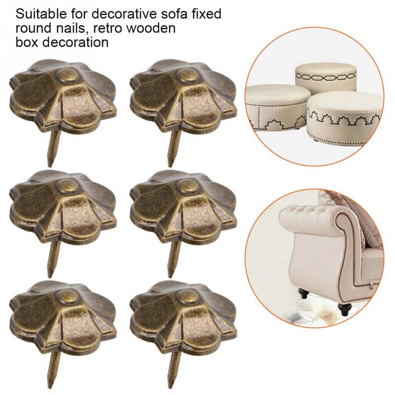 20 Stück Sofa-Blasennägel im Vintage-Stil, verdickt, 4-blättriges Kleeblattmuster, dekorative Verschlüsse, 20 x 22 mm