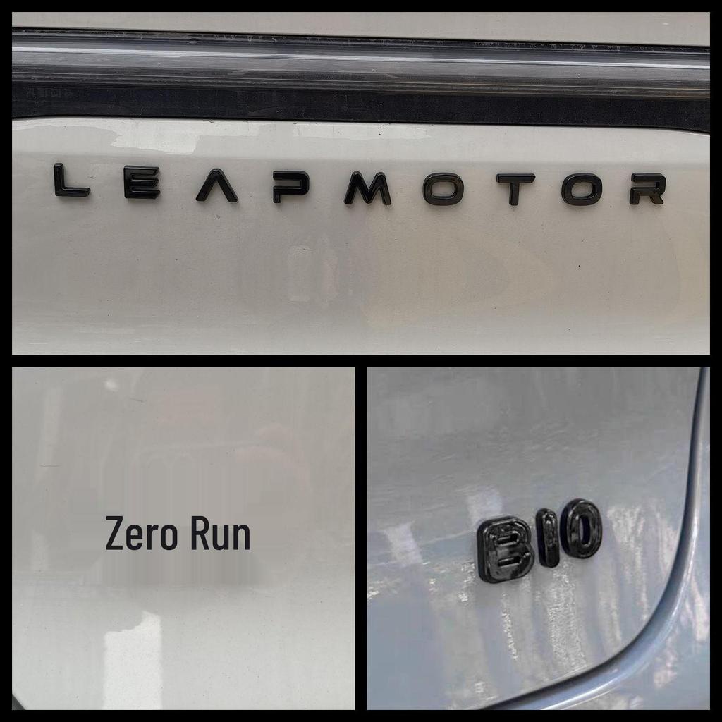 Leapmotor B10 Schwarzes Logo Hauben- & Heckemblem Aufkleber für C10/C16 Modifikationen